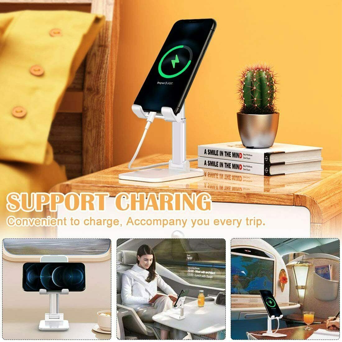 Premium Adjustable Phone & Tablet Stand - Aluminum Desktop Holder