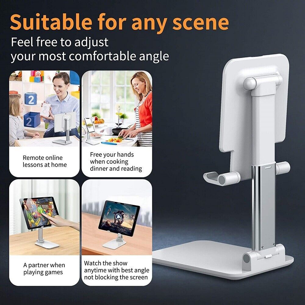 Premium Adjustable Phone & Tablet Stand - Aluminum Desktop Holder