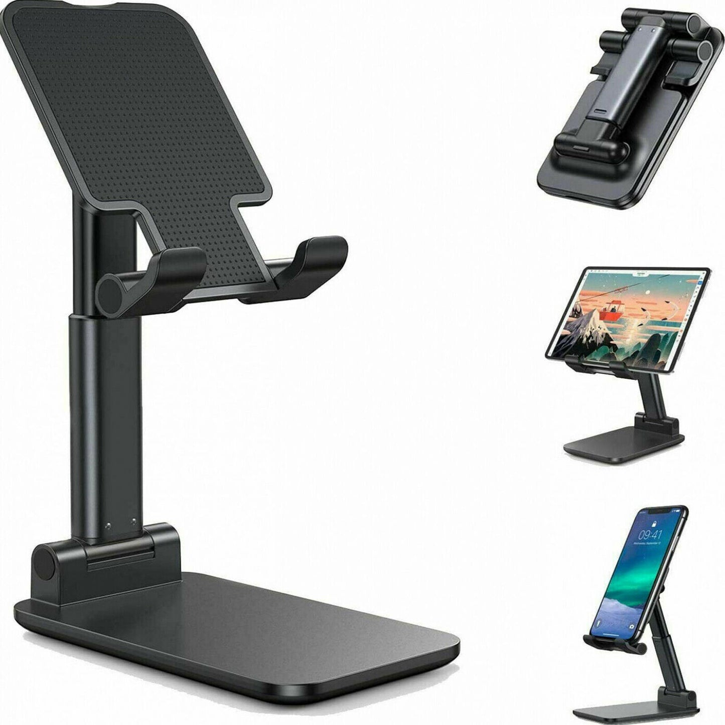 Premium Adjustable Phone & Tablet Stand - Aluminum Desktop Holder