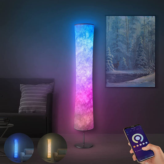 RGB Fabric Circular Atmosphere Floor Lamp With APP Remote Control - LoKeyHigh Variety shop