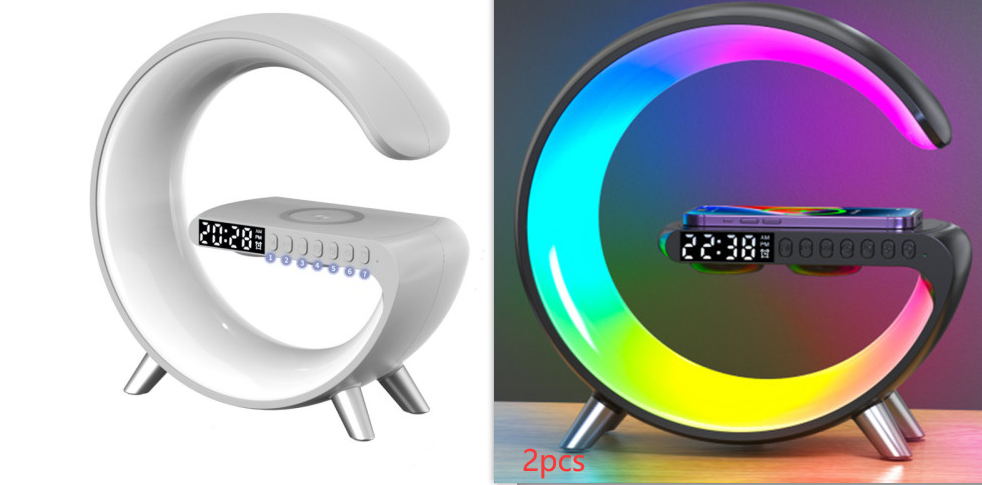 2023 New Intelligent G Shaped LED Lamp Bluetooth Speake Wireless Charger Atmosphere Lamp App Control For Bedroom Home Decor - LoKeyHigh Variety shop