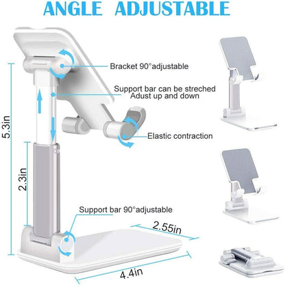 Premium Adjustable Phone & Tablet Stand - Aluminum Desktop Holder