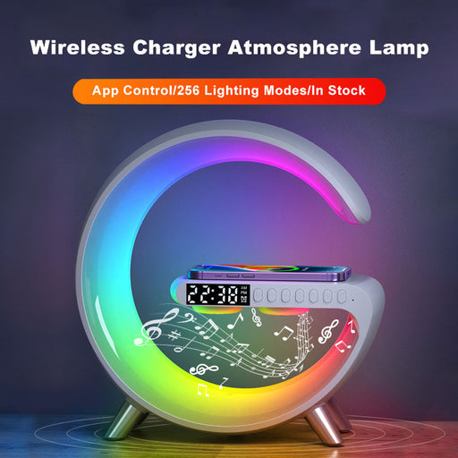 2023 New Intelligent G Shaped LED Lamp Bluetooth Speake Wireless Charger Atmosphere Lamp App Control For Bedroom Home Decor - LoKeyHigh Variety shop