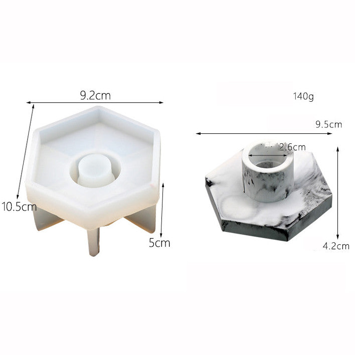 Marble Texture DIY Gypsum Candle Holder Silicone Mold - LoKeyHigh Variety shop