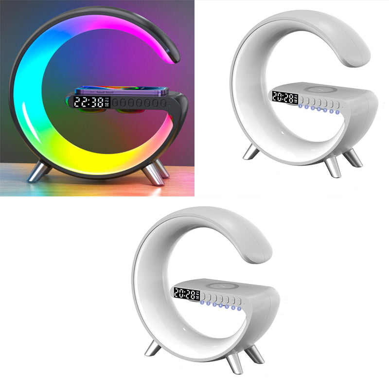 2023 New Intelligent G Shaped LED Lamp Bluetooth Speake Wireless Charger Atmosphere Lamp App Control For Bedroom Home Decor - LoKeyHigh Variety shop