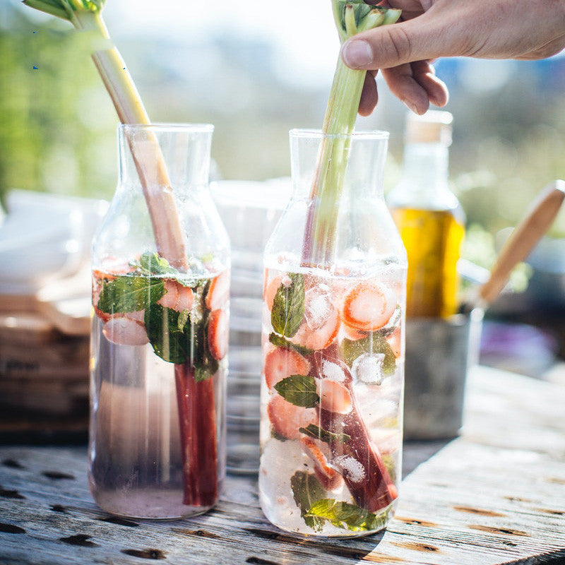 Toughened Glass Carafe With Lid And Large Capacity Cold Water Bottle With Cork - LoKeyHigh Variety shop