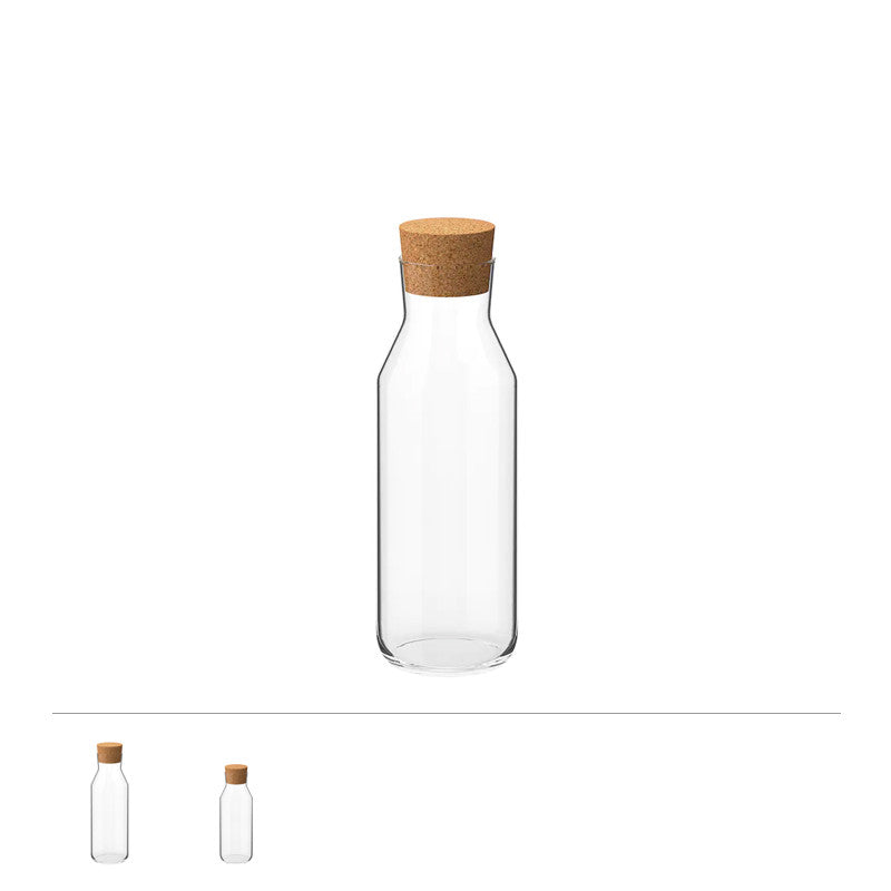 Toughened Glass Carafe With Lid And Large Capacity Cold Water Bottle With Cork - LoKeyHigh Variety shop